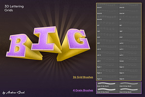 3D Lettering Grids And Brushes