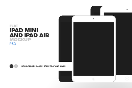 Flat Apple iPad Air and iPad Mini