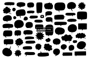 59x3 Freehand speech bubbles vector, an Object Graphic by Pinkbrush (Thumbnail 3 of 6)
