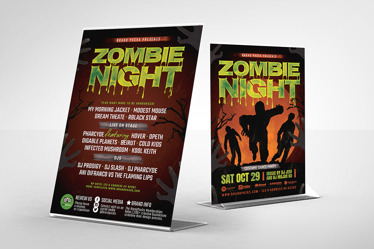 Halloween Party Flyer Template, a Flyer Template by BrandPacks (Photo 3 of 7)
