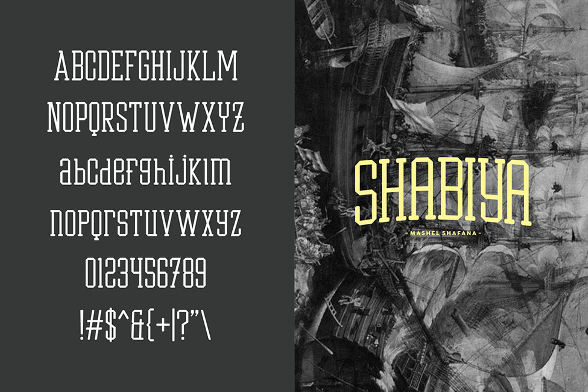 Shabiya typeface preview 2
