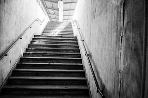 Exterior stairs - black and white