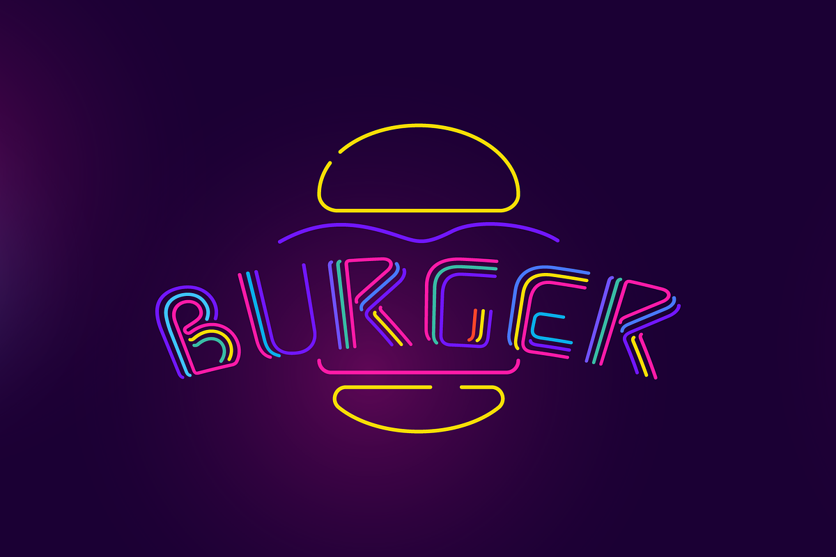 Three Neon Lines color font, a Font by kaer_shop (Photo 6 of 8)