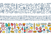 Grocery icons, patterns and borders, a Food Illustration by VasilkovS (Thumbnail 6 of 10)