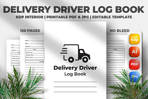 Delivery Driver Log Book KDP Interio, a Templates & Theme by M9 Design