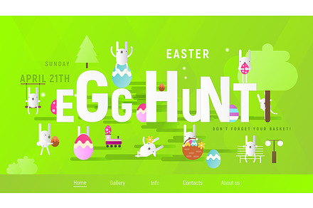 Easter Egg Hunt, a Landing Page Template by ELFIVETROV DESIGN
