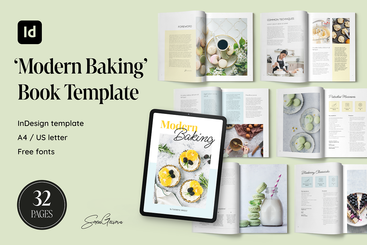 Modern Baking Recipe Book, a Magazine Template by SonaGeciova (Photo 1 of 18)