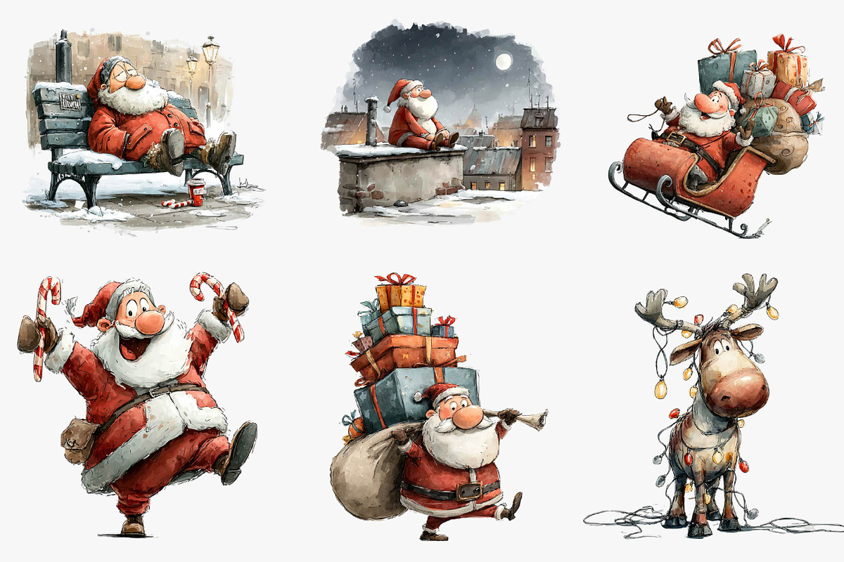 Funny Christmas Reindeer, an Illustration by CreationArt (Photo 5 of 5)