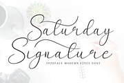 Saturday Signature | Script Font, a Handwritten Font by Scratchones (Thumbnail 1 of 9)