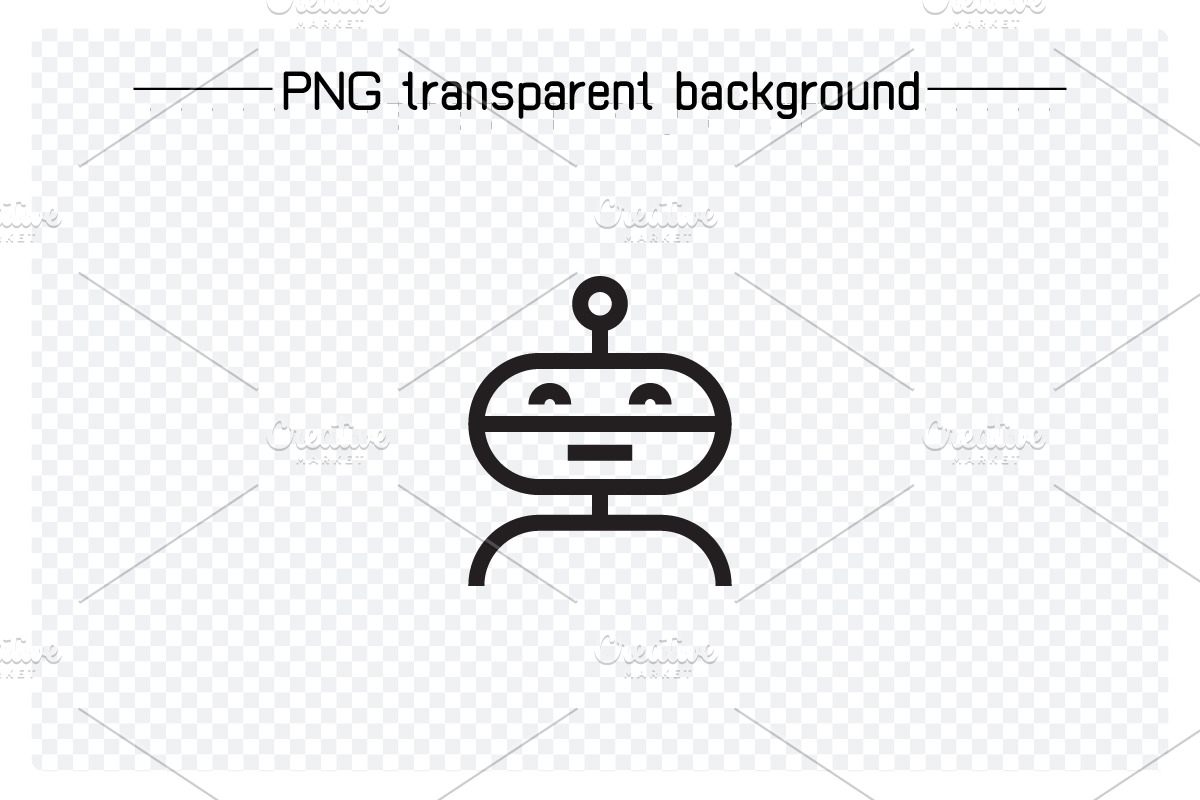 Robot Character Avatars Set, an Icon by Designfour (Photo 3 of 7)