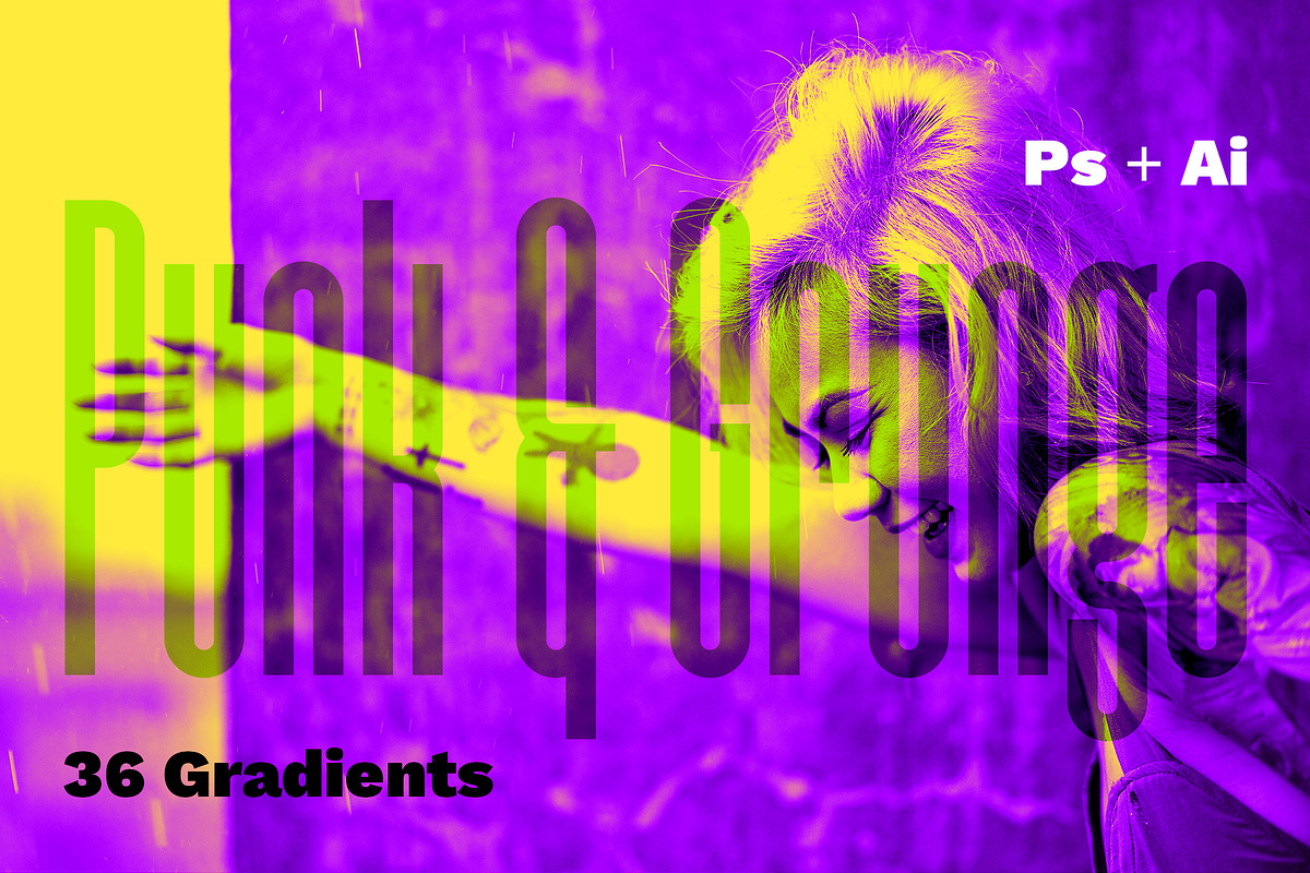 Punk & Grunge | PS & AI Gradients, a Gradient Add-On by Riccardo Anelli (Photo 1 of 5)