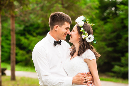 Kissing couple at the wedding, a Person Photo by oksix