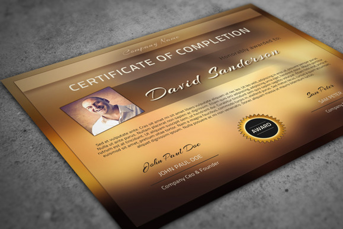 Modern Certificate Template, a Stationery Template by Visual Impact (Photo 3 of 3)