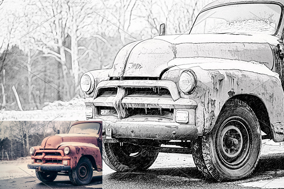 Drawing Effect Photoshop Action, an Action Add-On by Claudiu Gabriel
