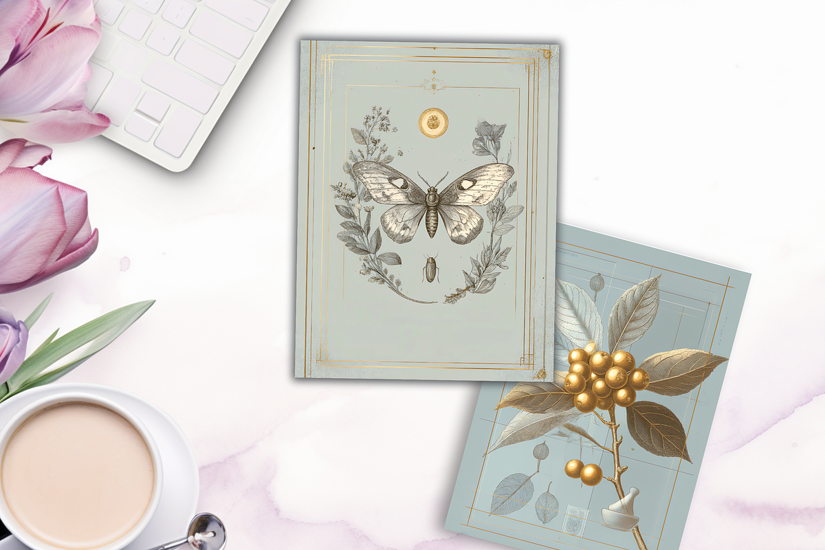 Gilded Botanical Field Book Cover, a Brochure Template by LA Design (Photo 10 of 10)