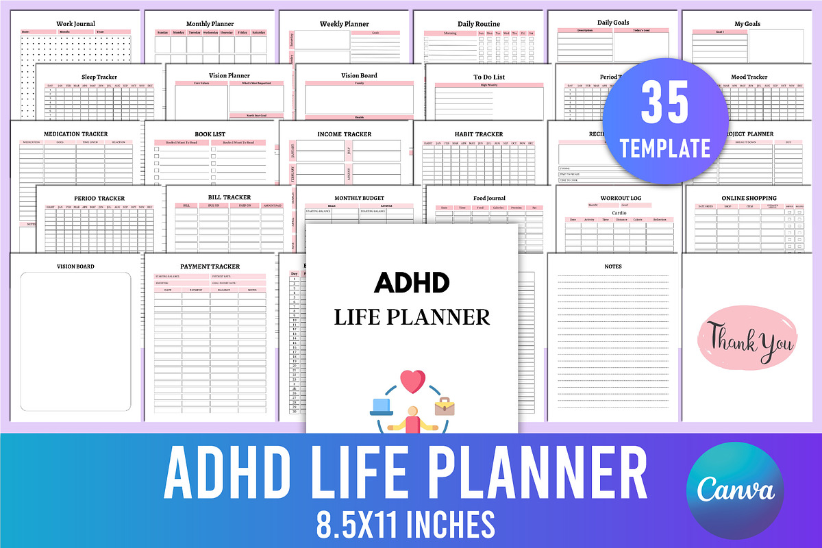 Ultimate ADHD Organization Bundle, a Stationery Template by Shumaya (Photo 5 of 13)