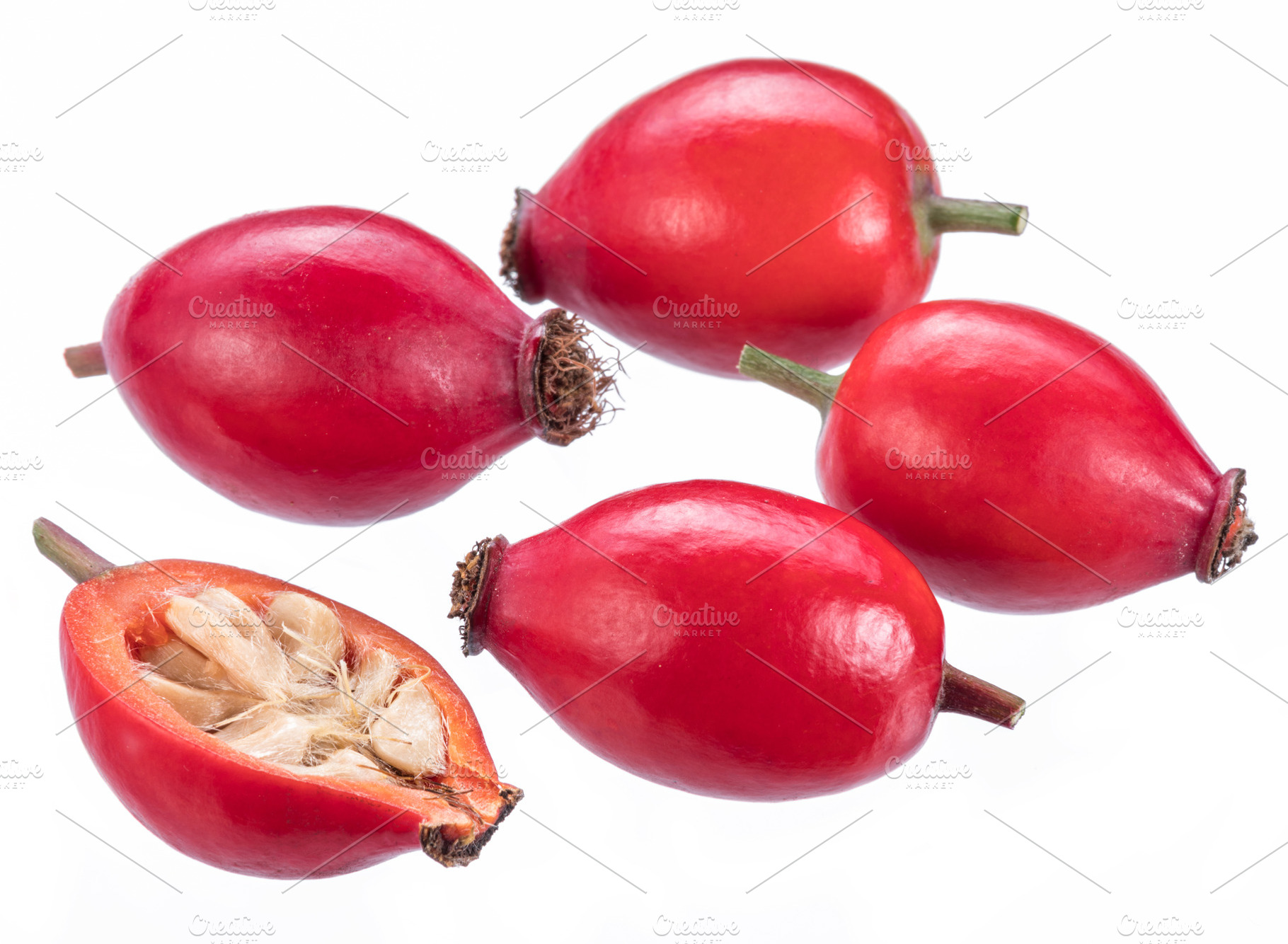 Rose-hips or wild rose berries isola, a Food & Drink Photo by Volff