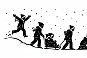 Winter Snow Silhouettes feature, an Illustration by Amazin_art (Thumbnail 9 of 42)