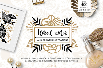 400+ Hand drawn Nature Elements Pack