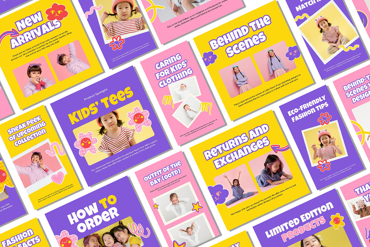 Sunny - Kids Fashion Socialmedia kit, a Social Media Template by Invisual Studio (Photo 7 of 14)