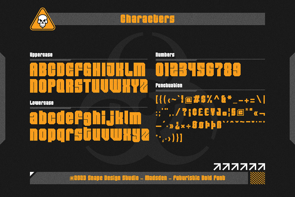 Madsden - Futuristic Font, a Sans Serif Font by Snape Design Studio (Photo 2 of 5)