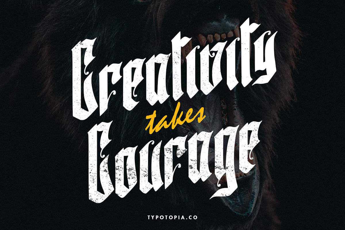 Marseille - Blackletter Typeface preview 3
