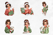 Christmas Teacher Characters, a Seasonal Illustration by CreationArt (Thumbnail 9 of 9)