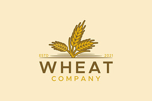 Wheat Logo Vector Design Inspiration, a Branding & Logo Template by Atlantis X Nurman Arbai
