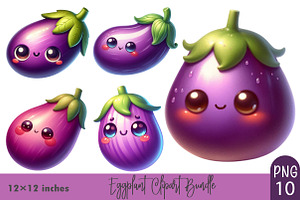 Eggplant Watercolor Clipart., a Graphic by CitraGraphics