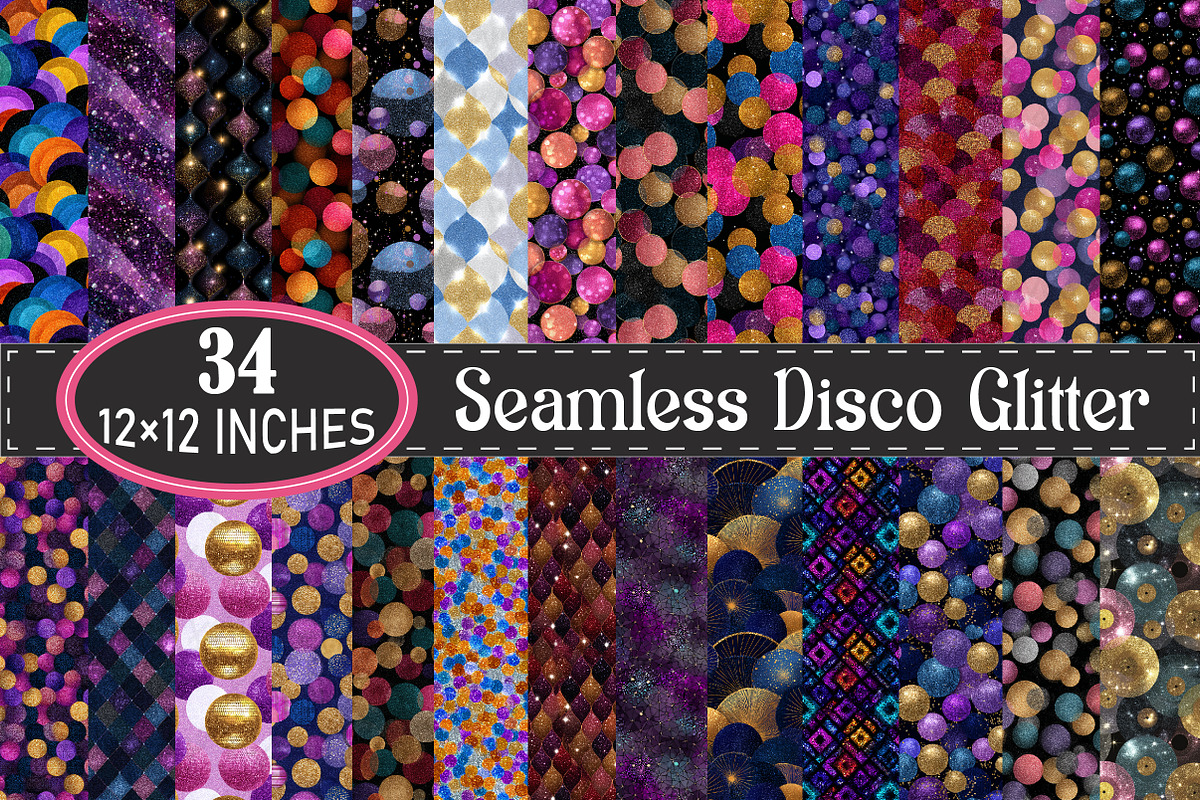 Disco Glitter Digital Paper, a Pattern Graphic by designcity5 (Photo 1 of 5)