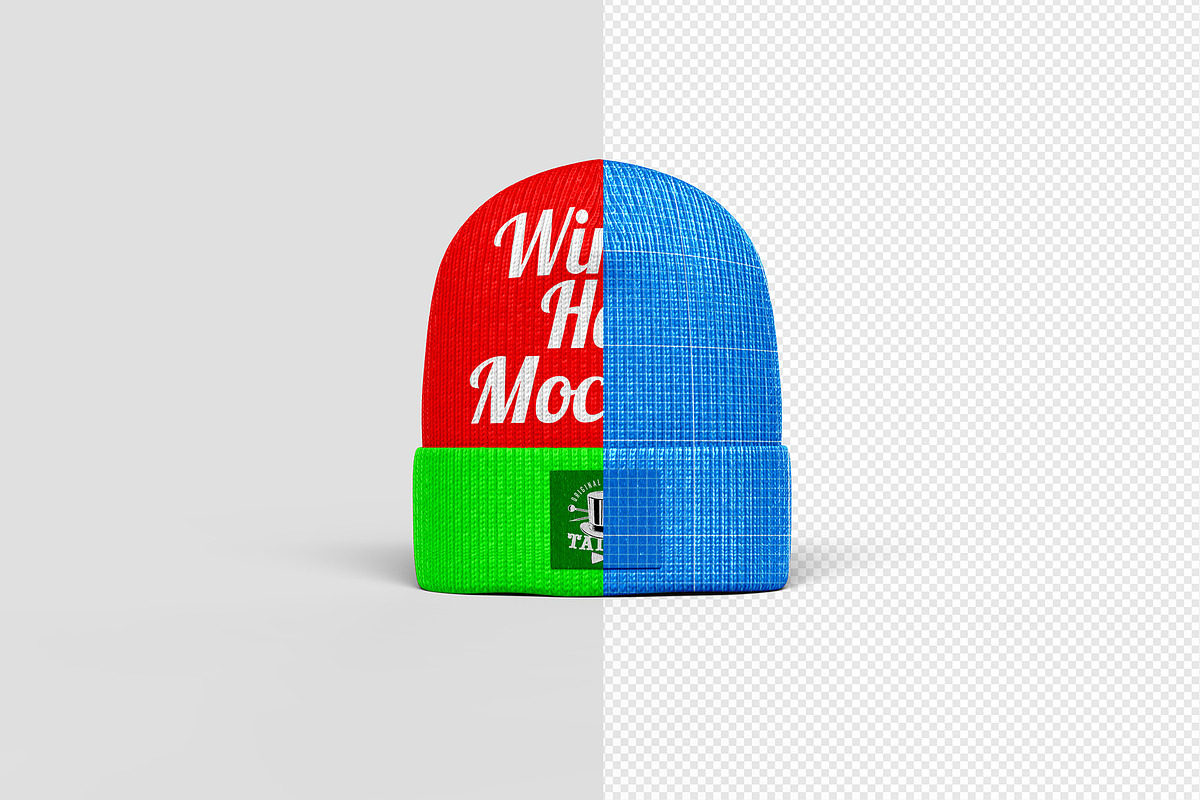 Winter Hat Mockup - 8 views, a Hat Mockup by Illusiongraphic (Photo 10 of 19)