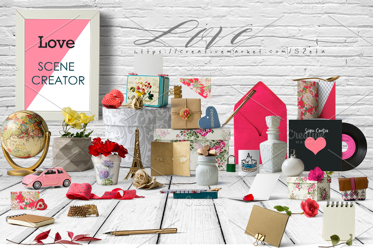 Love Scene Creator PSD, a Product Mockup by JAY MID IMAGE (Photo 1 of 12)