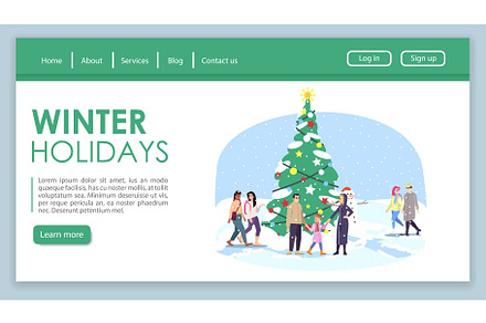Winter holidays landing page, a Landing Page Template by bsd studio