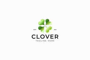 Modern Clover Logo Green Fresh Luck, a Branding & Logo Template by Signatoro