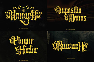 Blackletter Tattoo Font Bundle