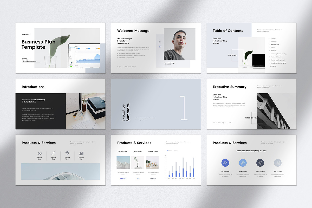 Business Plan PowerPoint Template, a Presentation Template by GoldenPixelStudio (Photo 7 of 29)
