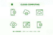 Cloud Computing Icon Set, an Icon by Pathlord (Thumbnail 1 of 6)