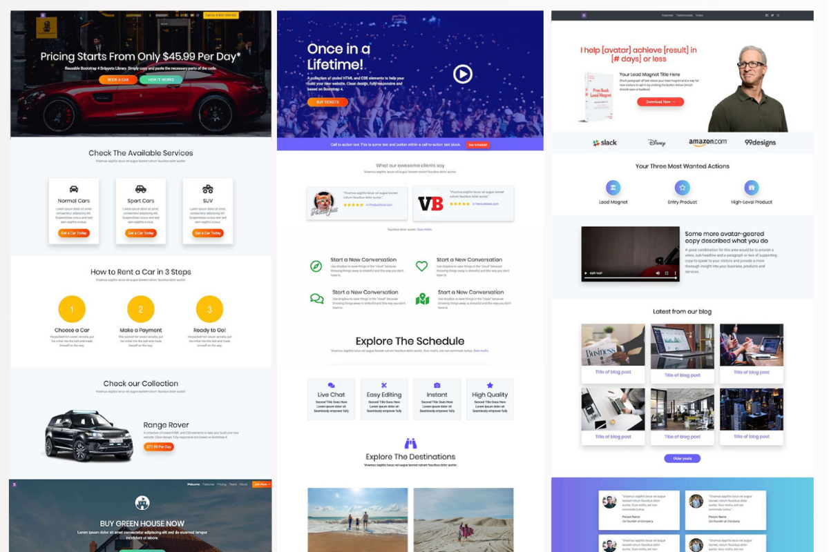 21 Bootstrap landing pages bundle, a Bootstrap Template by Bootstraptor (Photo 3 of 4)
