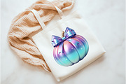 Iridescent Fall Pumpkin PNG, an Illustration by Watercolor design (Thumbnail 2 of 3)
