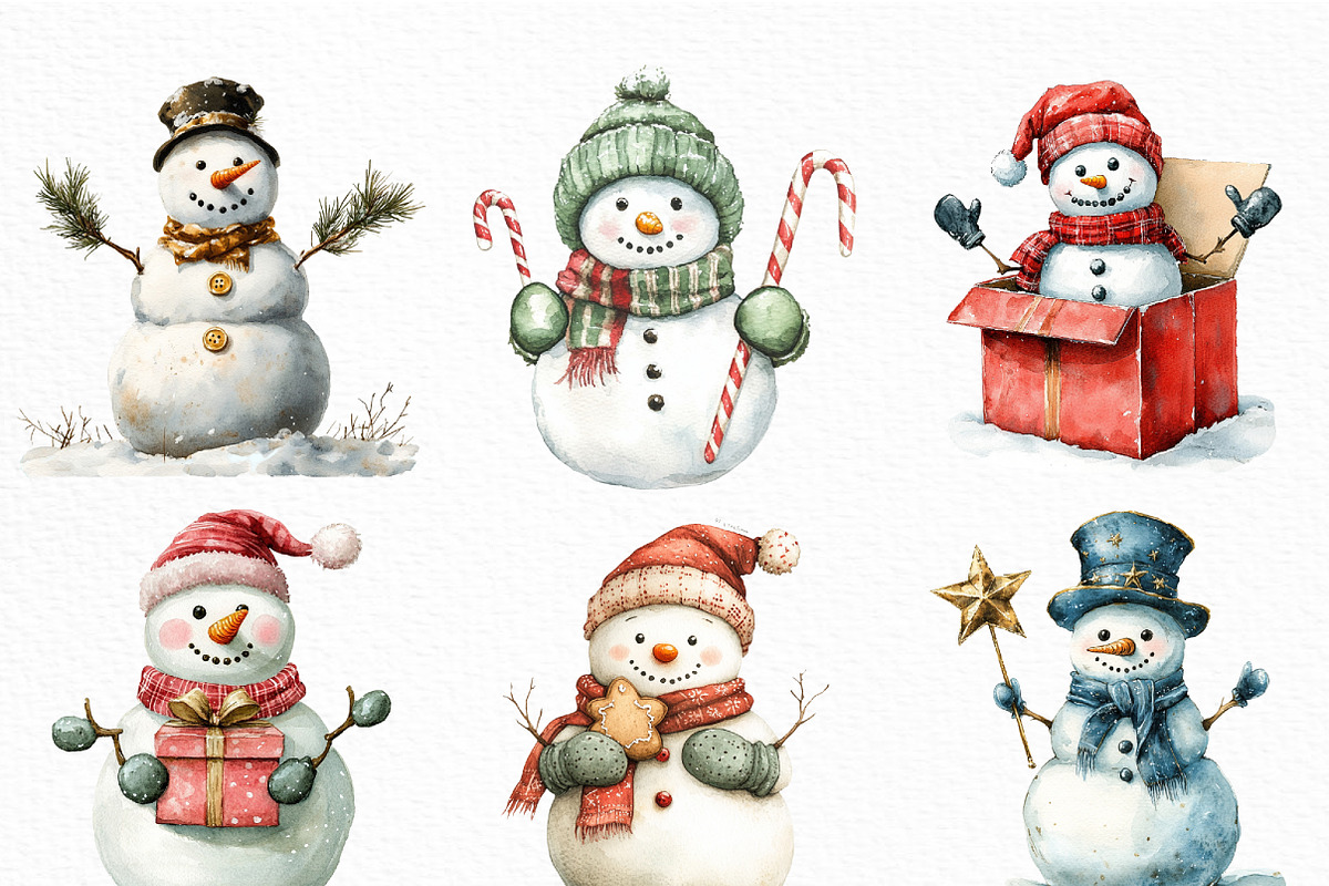 Christmas Cute Snowman Sublimation, an Illustration by Craft Nest (Photo 2 of 6)