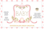 Baby Crest Creator Watercolor, an Illustration by LABFcreations (Thumbnail 19 of 32)