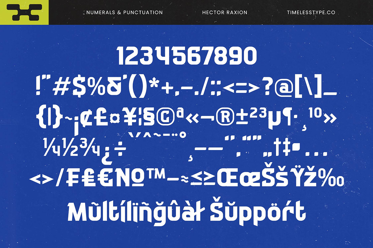 Hector Raxion Futuristic Sport Font, a Sans Serif Font by timelesstype.co (Photo 14 of 20)
