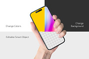 Hand Holding iPhone Mockup Set, an iPhone Mockup by Country4k (Thumbnail 2 of 4)