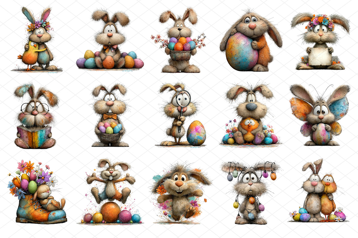 Baby Bunny Easter Illustration Set, an Illustration by cherrydesign (Photo 3 of 4)
