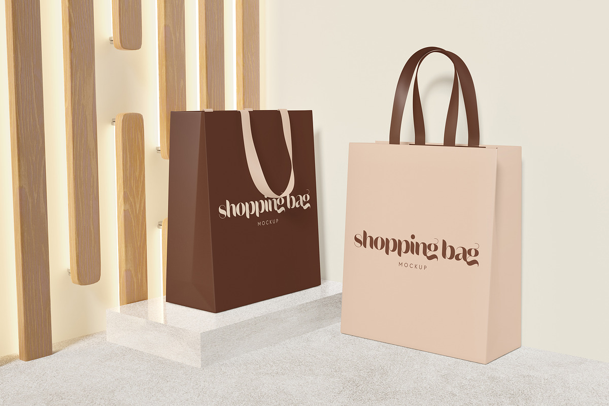 Shopping Bag Mockup, an Advertising Mockup by xavier_studio (Photo 3 of 5)