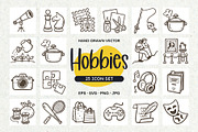 Hand-Drawn Hobbies Icons, an Outline Icon by insemar (Thumbnail 1 of 4)