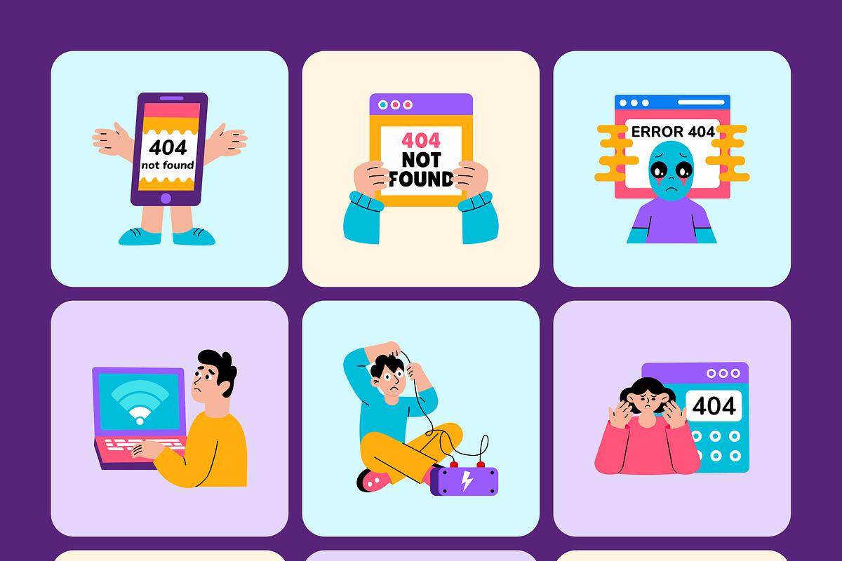 Error Illustrations Art Set, a Technology Illustration by Brickclay (Photo 7 of 9)