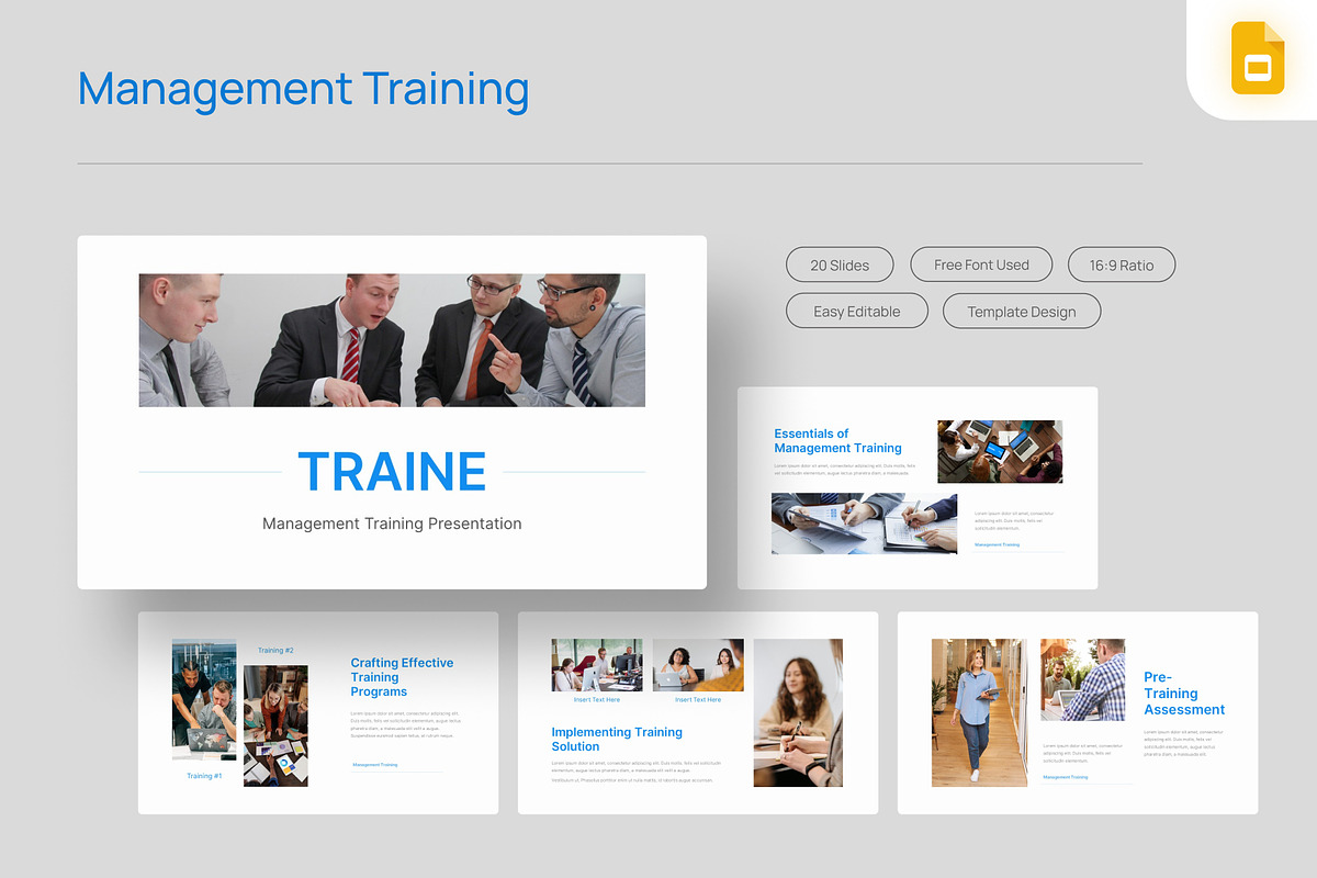 Traine - Management Training Google, a Presentation Template by Premast (Photo 1 of 4)
