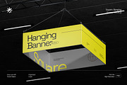Square Hanging Banner Mockup, a Product Mockup by fakhroo (Thumbnail 1 of 3)