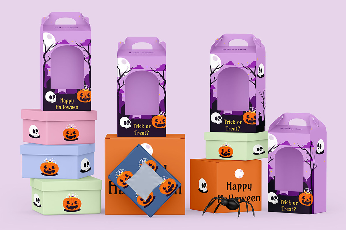 Halloween Boxes Set Mockup, a Packaging Mockup by Mockups Expert (Photo 2 of 2)